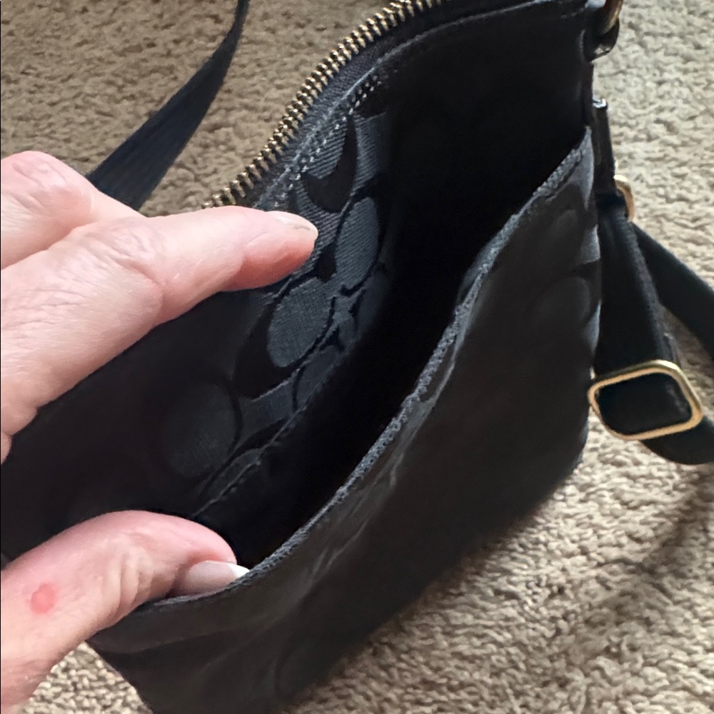 Coach Signature Black Crossbody Bag with Gold Hardware - Picture 5 of 5
